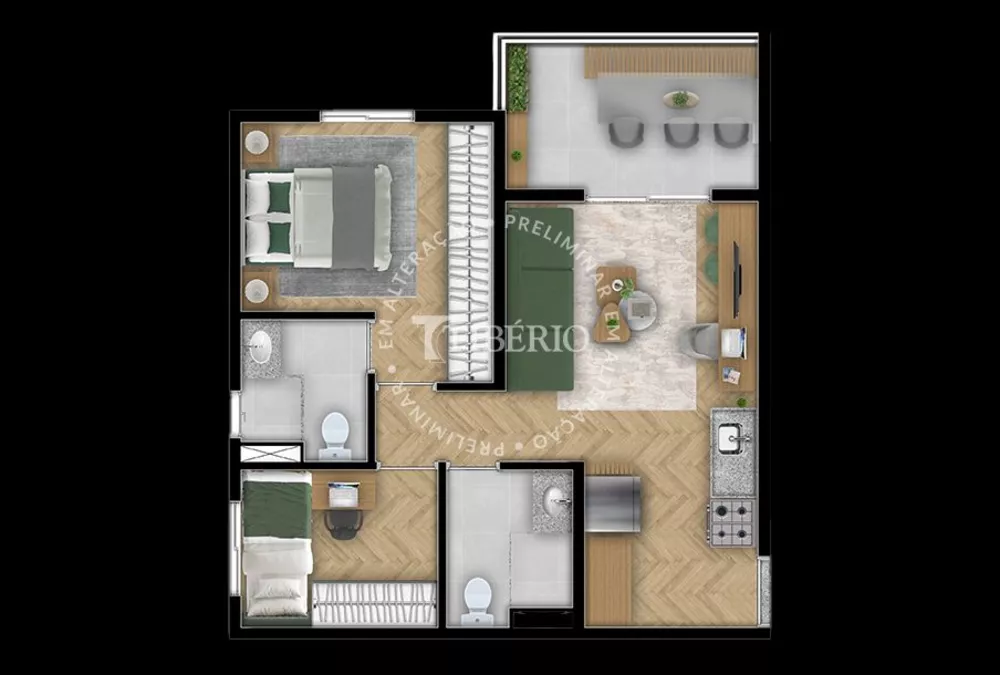 Apartamento à venda com 2 quartos, 48m² - Foto 4