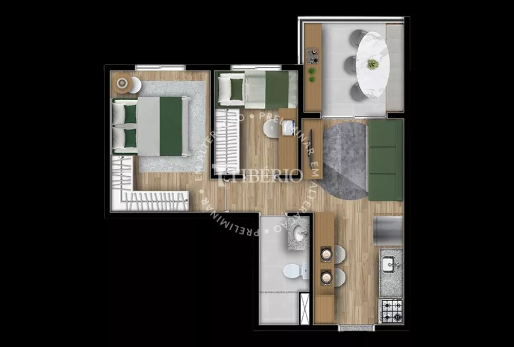 Apartamento à venda com 2 quartos, 48m² - Foto 3