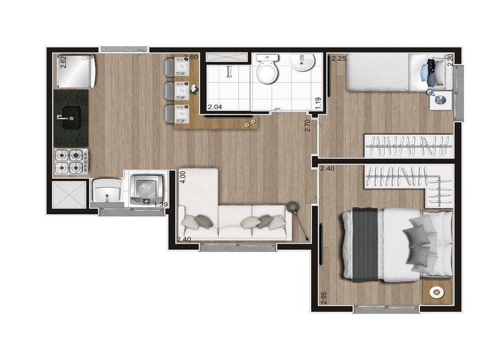 Apartamento, 2 quartos, 32 m² - Foto 9