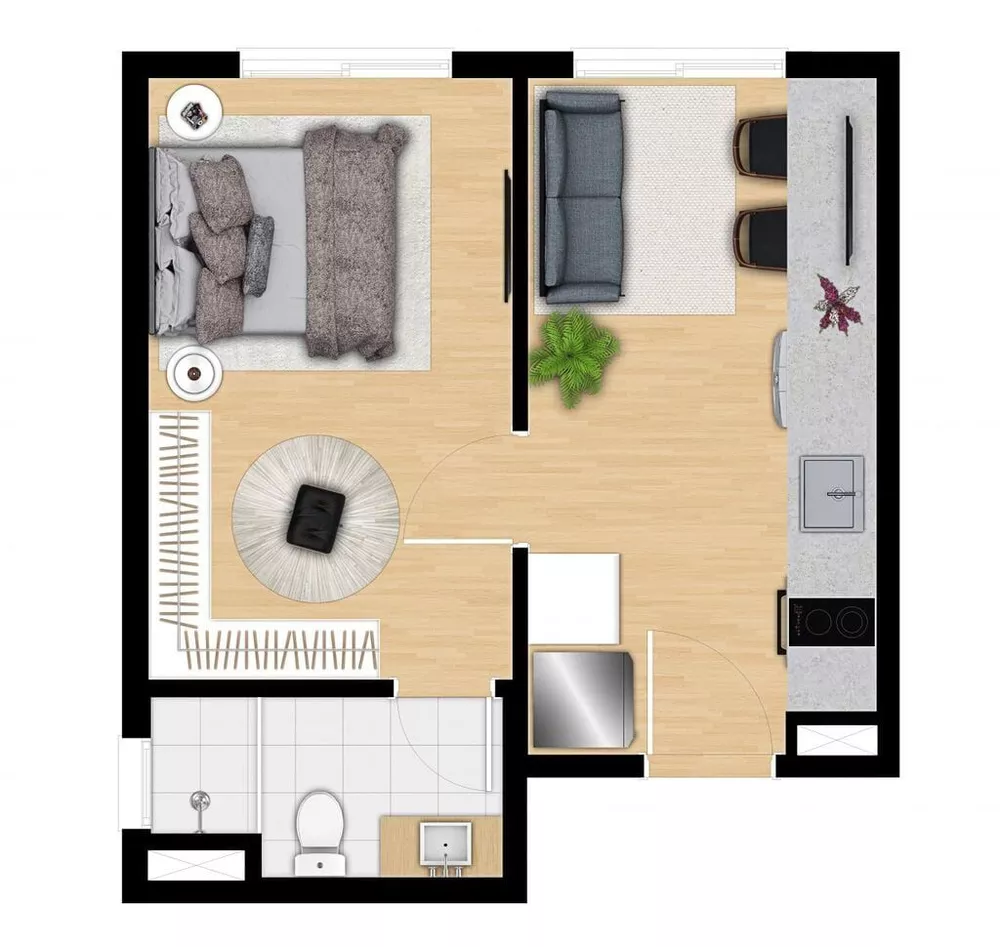 Apartamento à venda com 1 quarto, 24m² - Foto 4