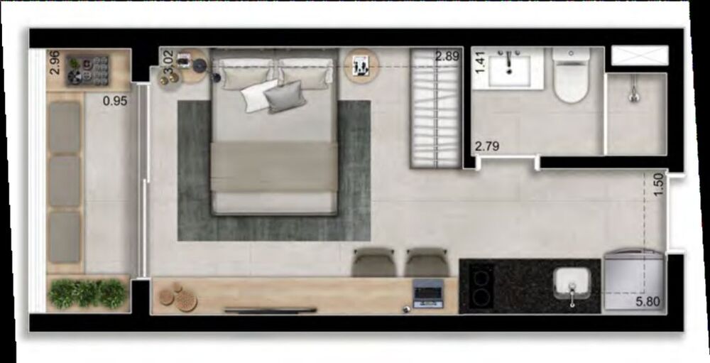 Apartamento, 1 quarto, 45 m² - Foto 1