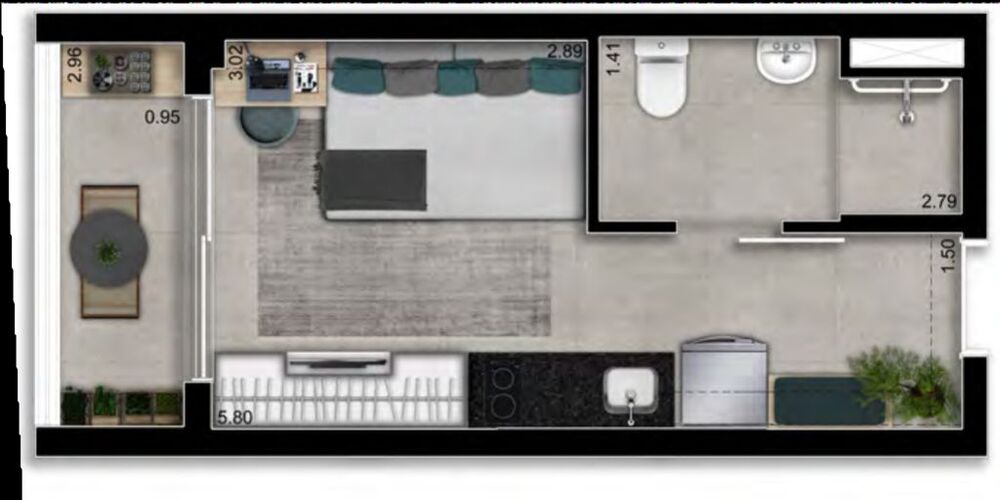 Apartamento, 1 quarto, 45 m² - Foto 8