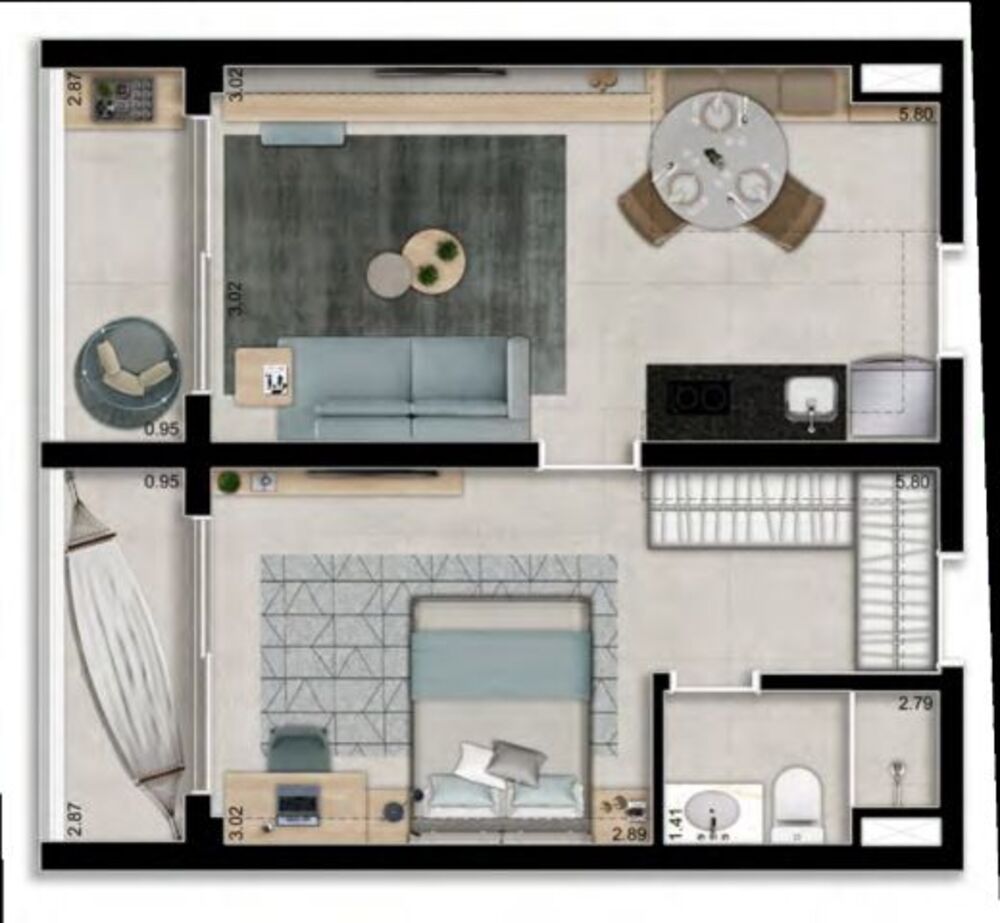 Apartamento, 1 quarto, 45 m² - Foto 4