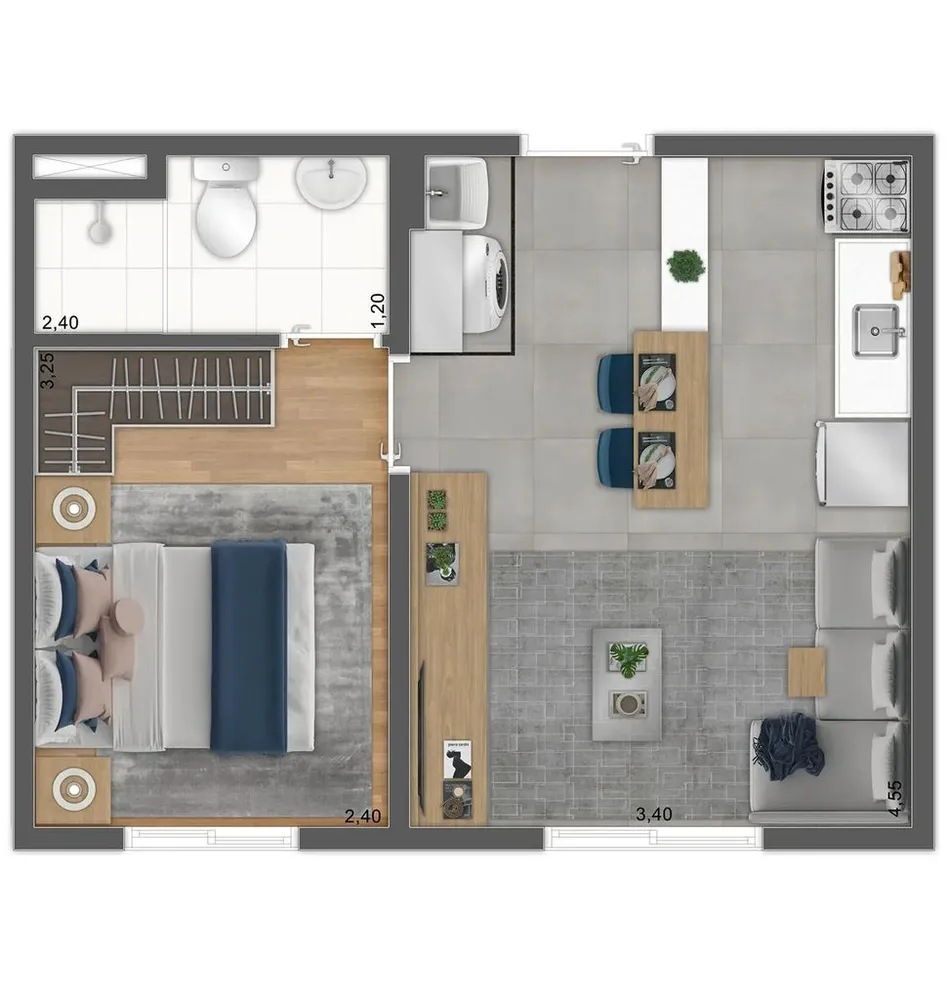 Apartamento, 1 quarto, 27 m² - Foto 7