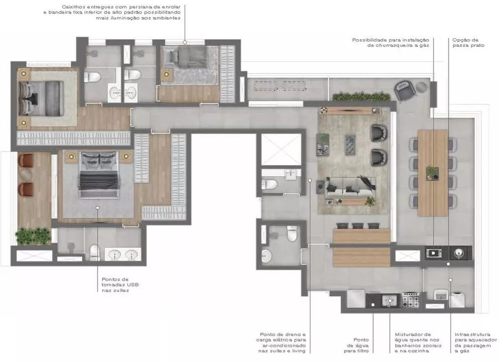 Apartamento, 3 quartos, 148 m² - Foto 4