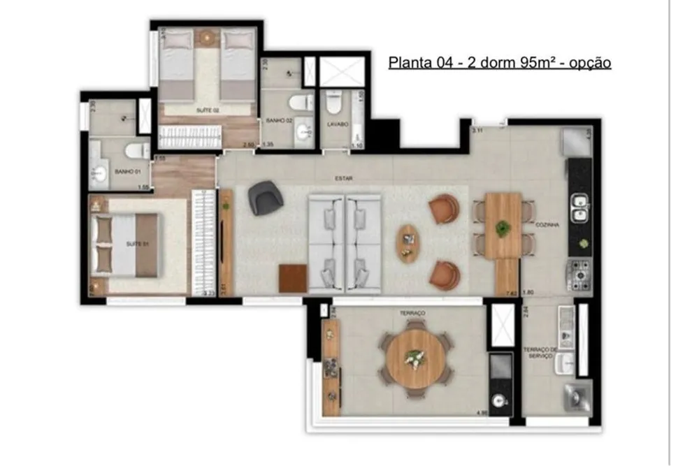 Apartamento, 2 quartos, 95 m² - Foto 12