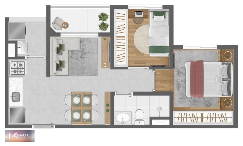 Apartamento, 2 quartos, 37 m² - Foto 6