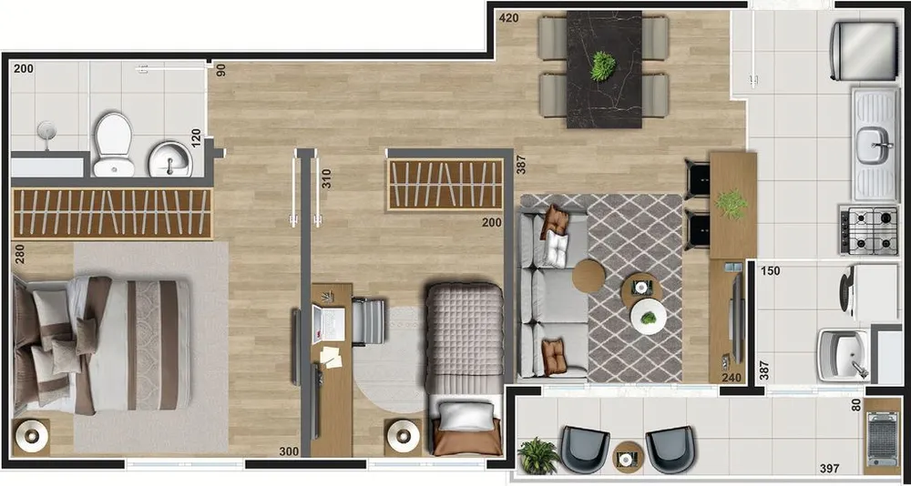 Apartamento, 2 quartos, 43 m² - Foto 5
