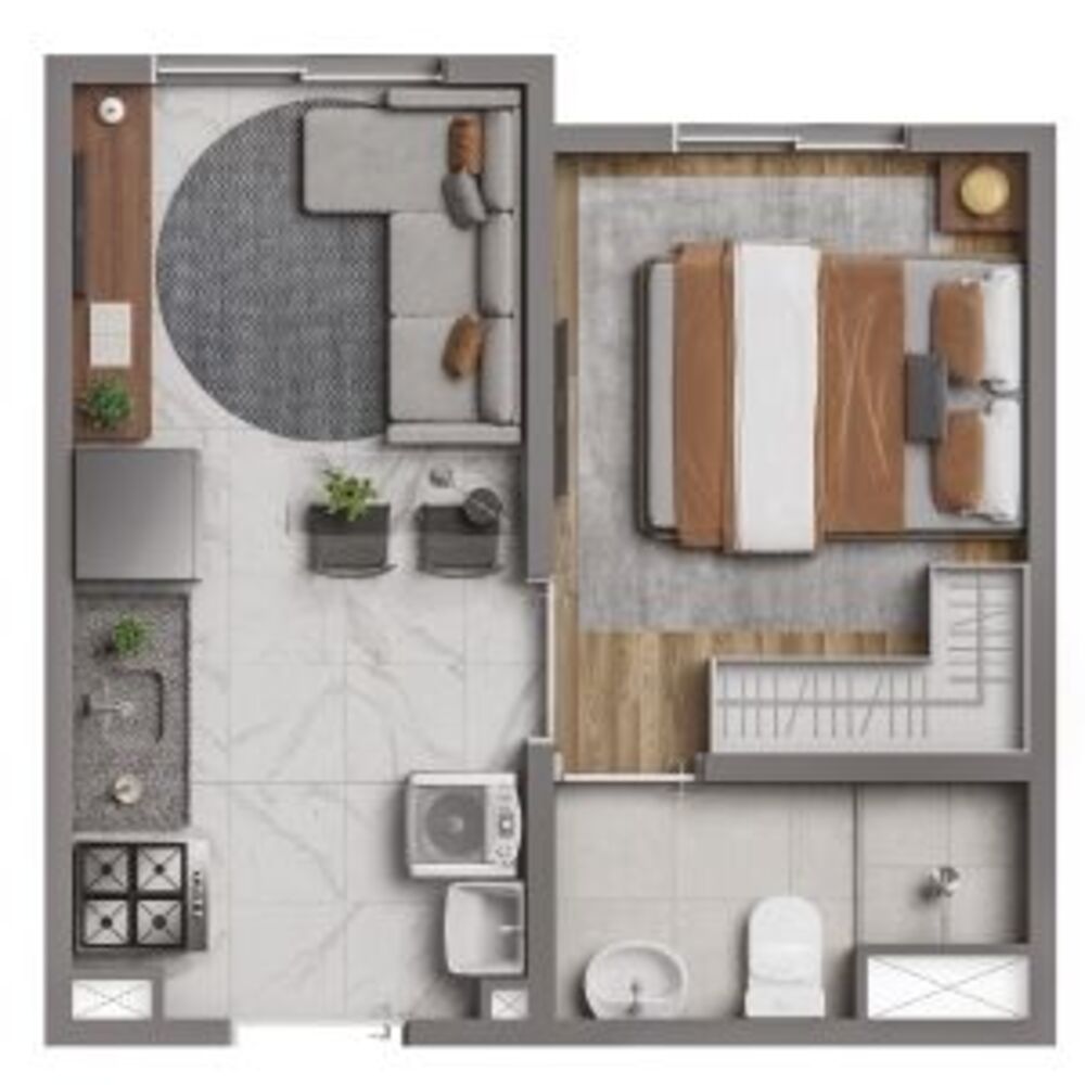 Apartamento, 1 quarto, 24 m² - Foto 2
