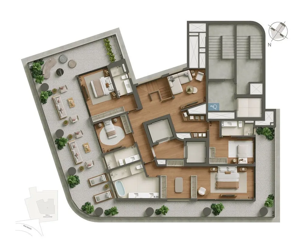 Apartamento, 4 quartos, 352 m² - Foto 3