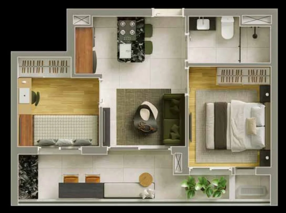 Apartamento, 1 quarto, 55 m² - Foto 8