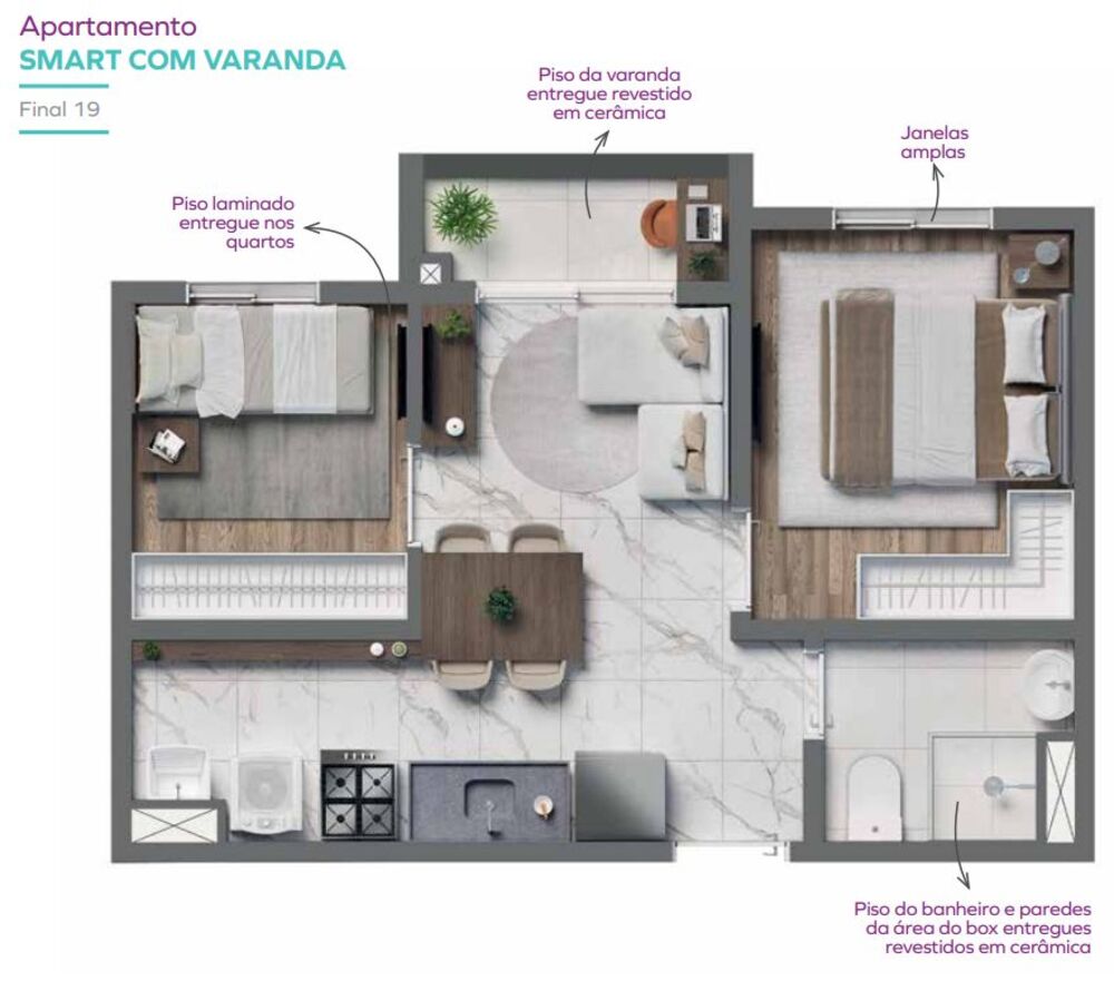 Apartamento à venda com 2 quartos, 36m² - Foto 8
