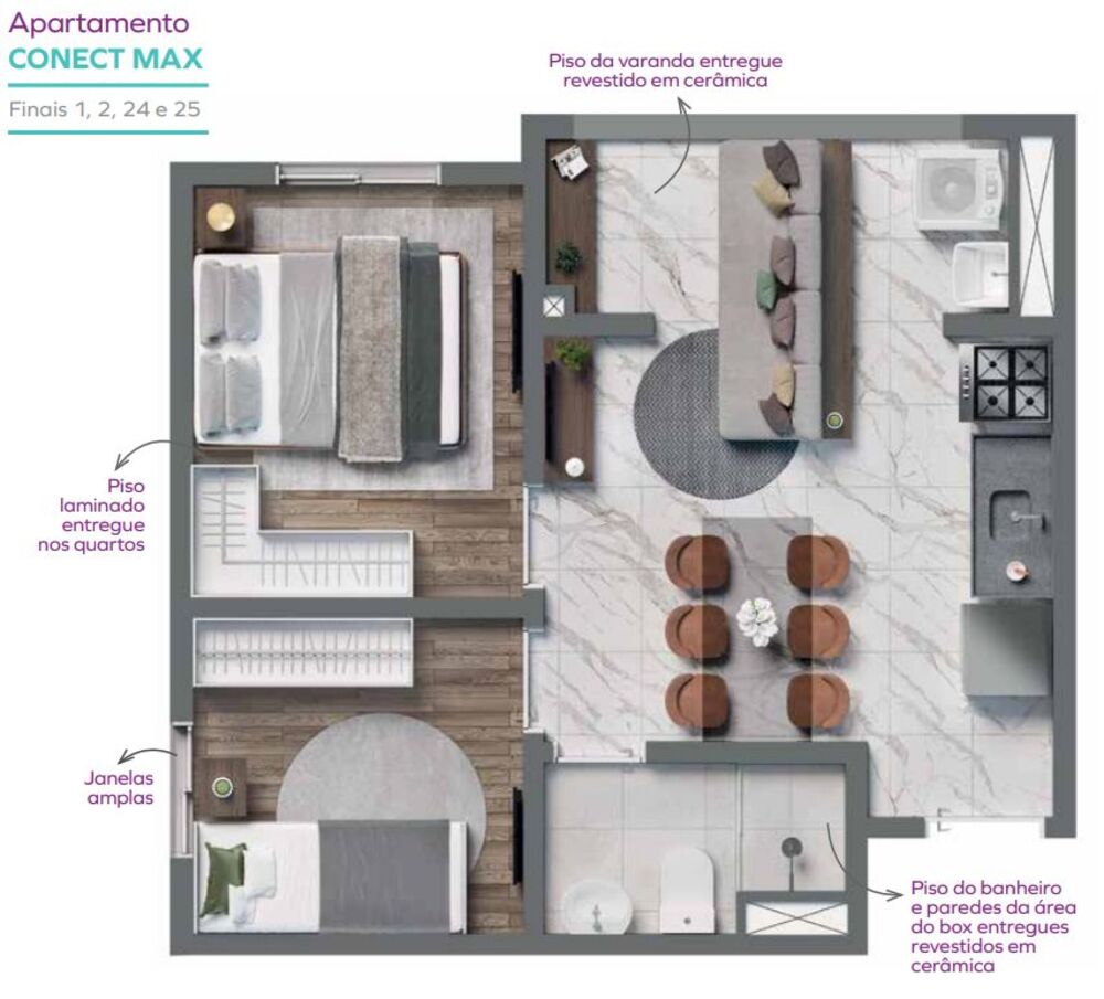 Apartamento à venda com 2 quartos, 36m² - Foto 6