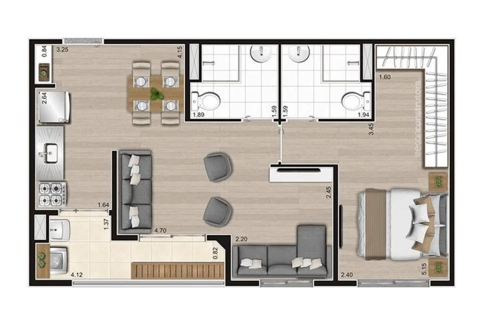 Apartamento, 2 quartos, 42 m² - Foto 10