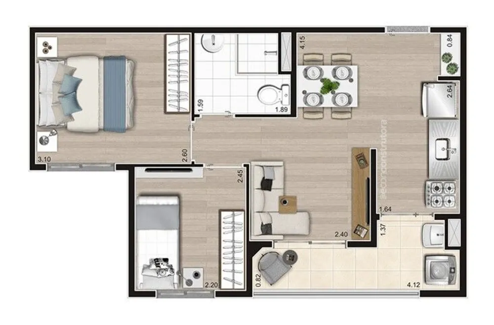 Apartamento, 2 quartos, 42 m² - Foto 12