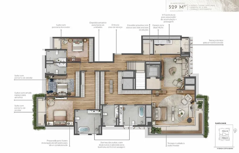 Apartamento, 4 quartos, 272 m² - Foto 2