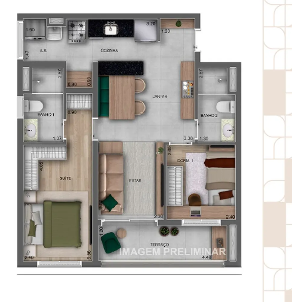 Apartamento, 2 quartos, 76 m² - Foto 4