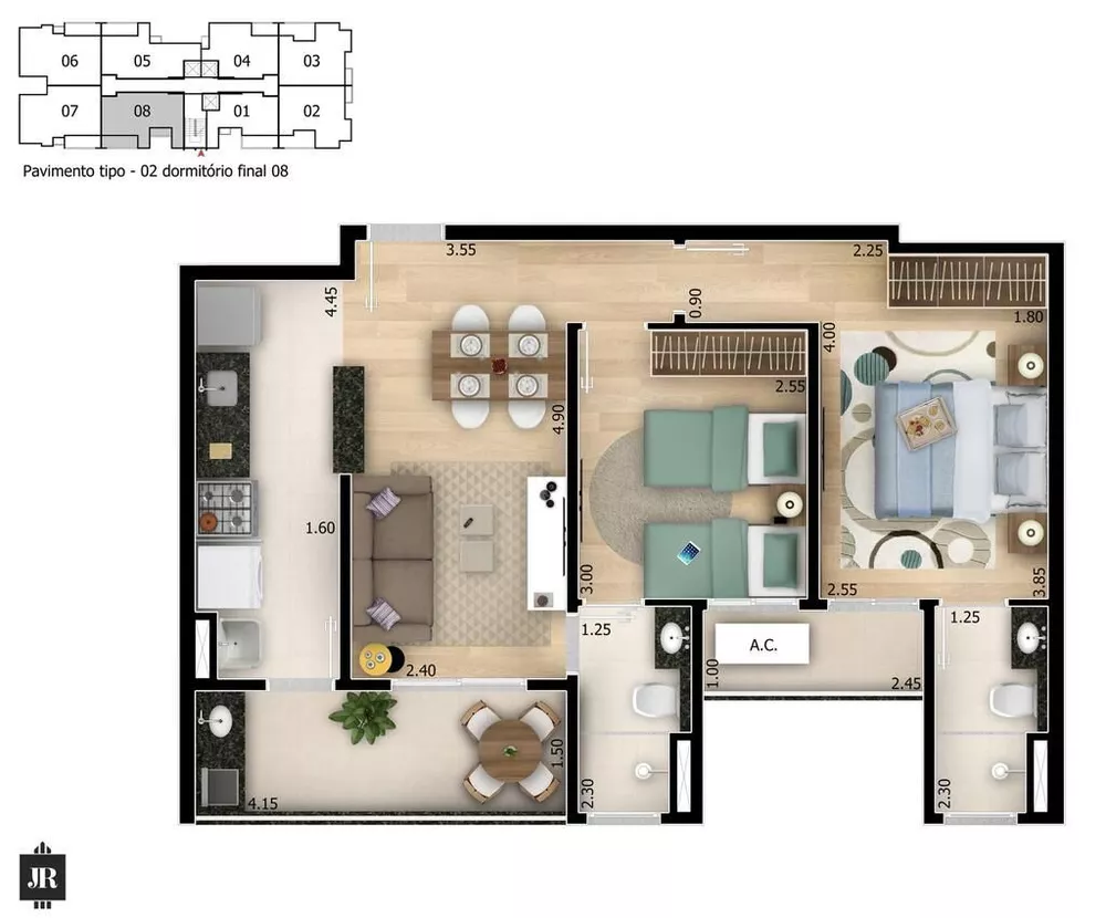 Apartamento à venda com 3 quartos, 77m² - Foto 4