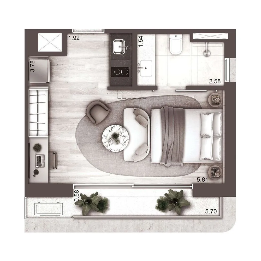 Kitnet-Studio, 33 m² - Foto 9