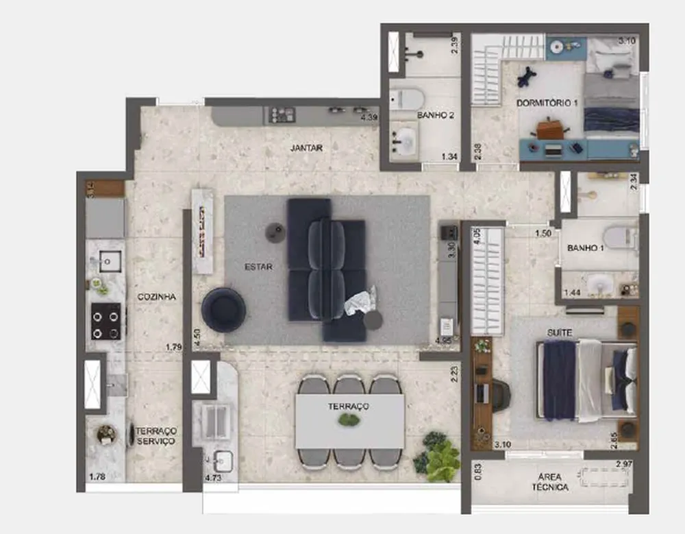 Apartamento, 2 quartos, 81 m² - Foto 8
