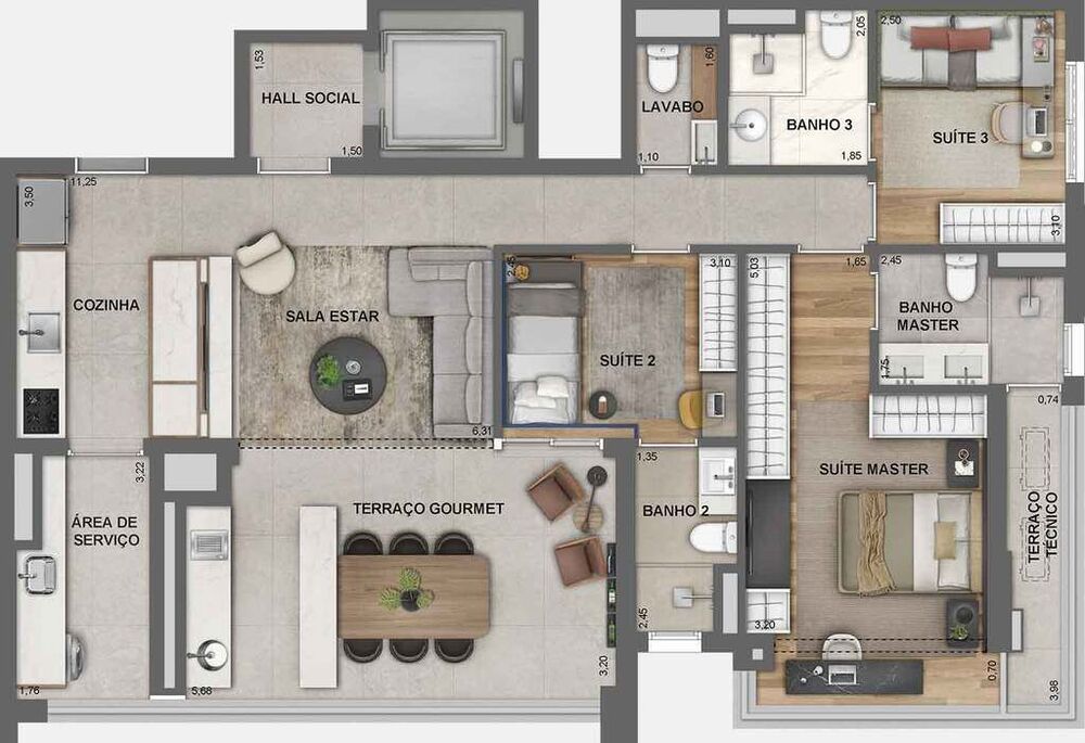 Apartamento, 3 quartos, 119 m² - Foto 14