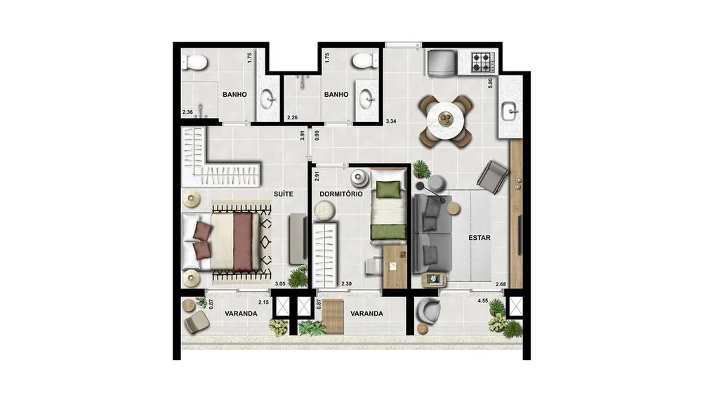 Apartamento, 1 quarto, 34 m² - Foto 5