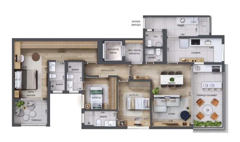 Cobertura, 3 quartos, 184 m² - Foto 12