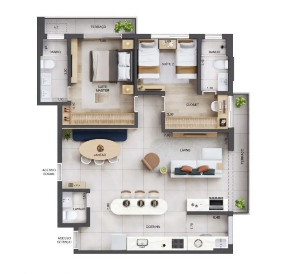 Cobertura, 3 quartos, 184 m² - Foto 11