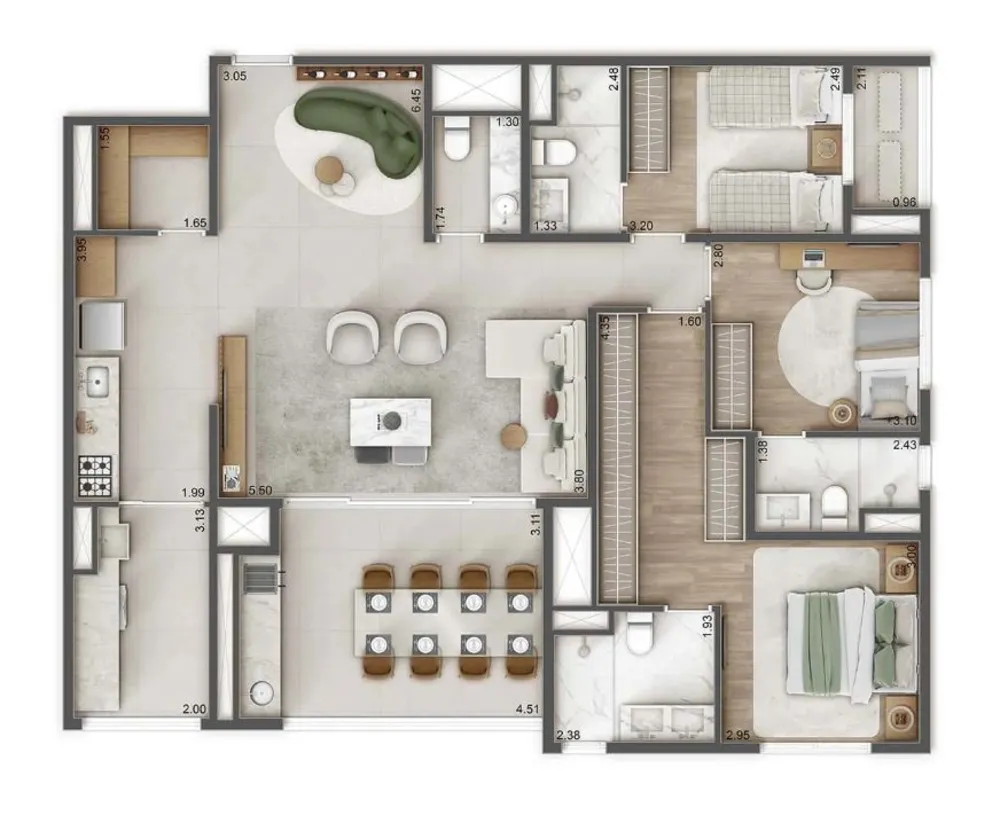 Apartamento, 4 quartos, 132 m² - Foto 10