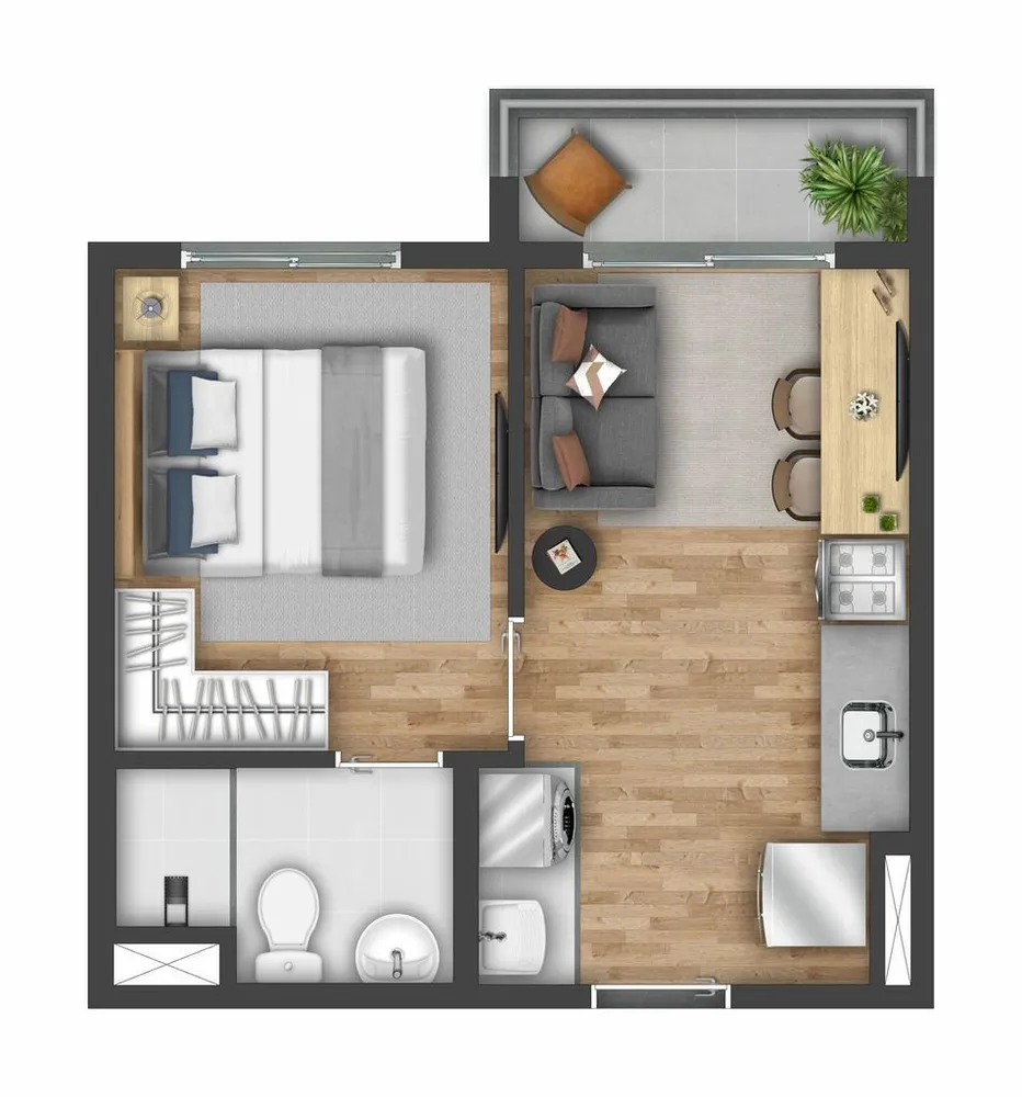 Apartamento, 2 quartos, 34 m² - Foto 5