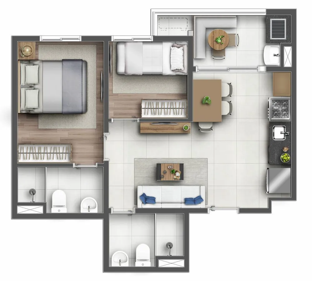 Apartamento, 2 quartos, 42 m² - Foto 7