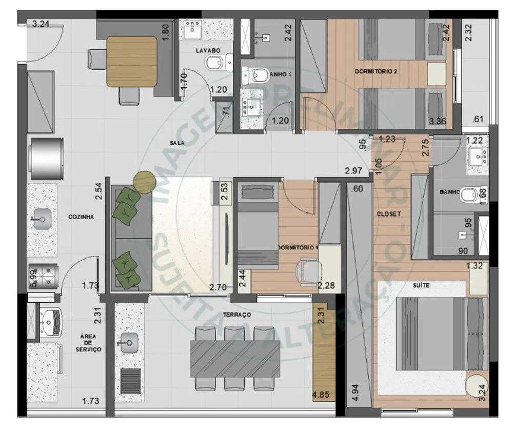 Apartamento, 3 quartos, 91 m² - Foto 7