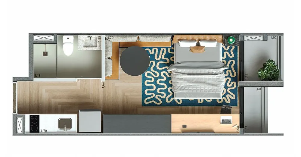 Kitnet-Studio, 25 m² - Foto 10