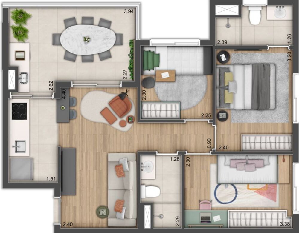 Apartamento, 2 quartos, 48 m² - Foto 27