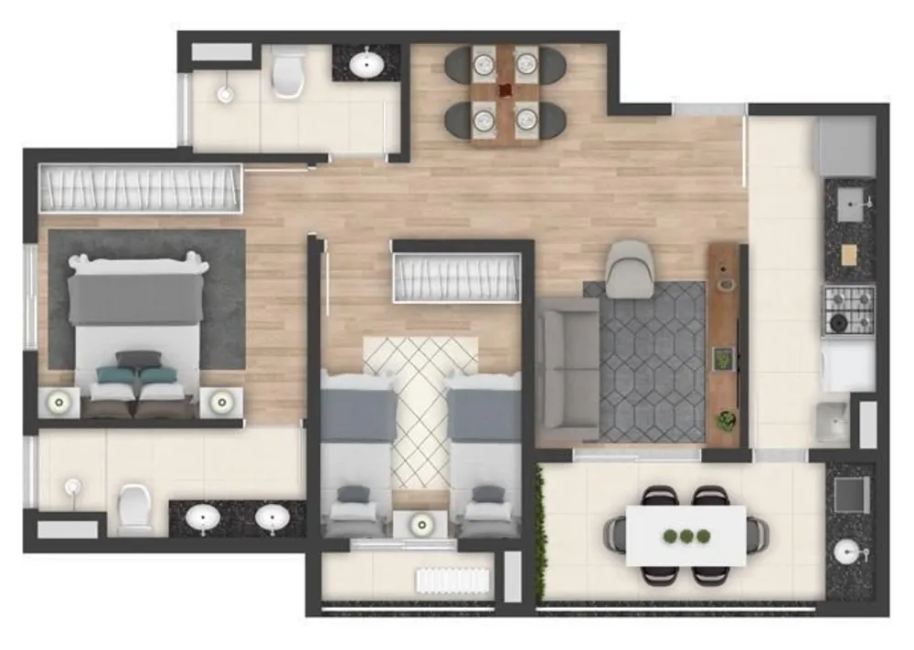 Apartamento, 3 quartos, 71 m² - Foto 42