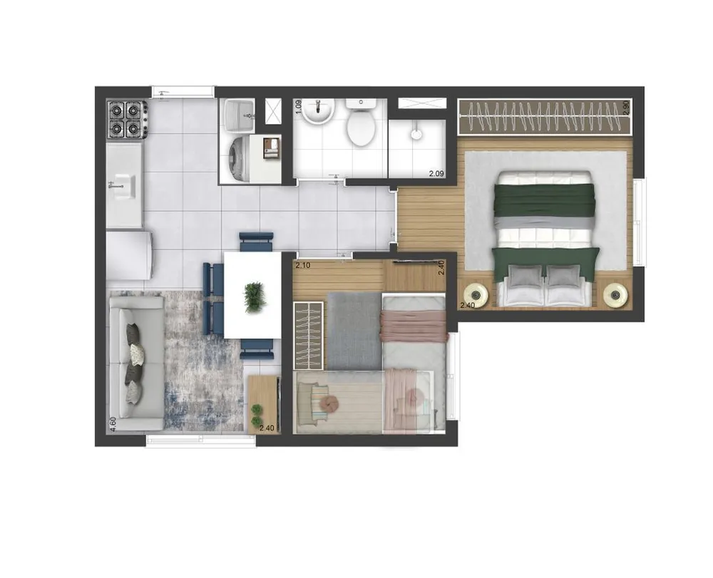 Apartamento, 2 quartos, 34 m² - Foto 12