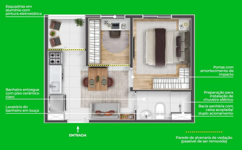 Kitnet-Studio, 25 m² - Foto 6