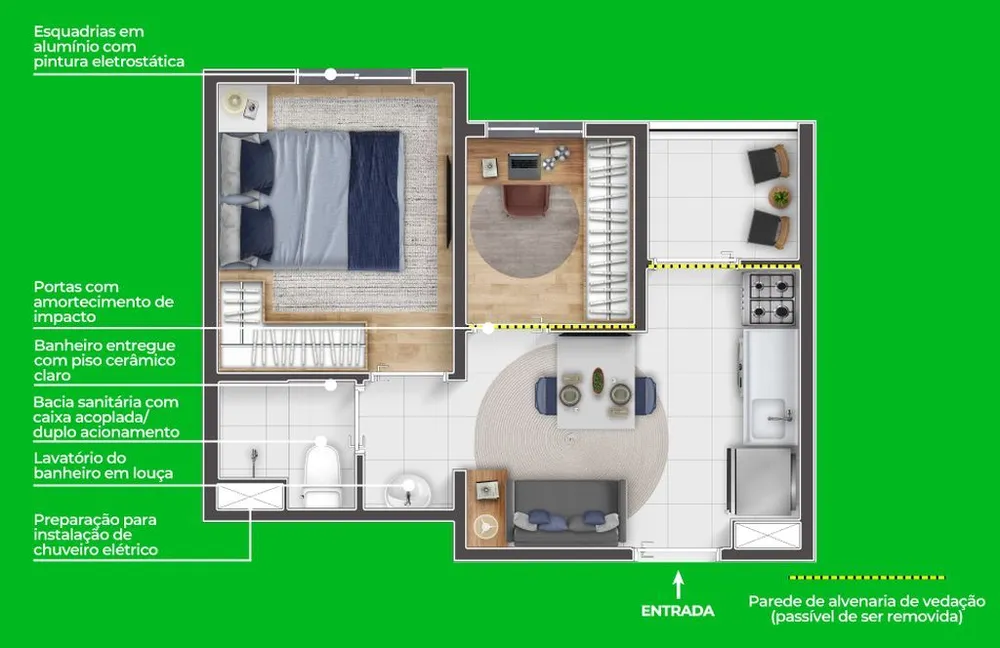 Kitnet-Studio, 25 m² - Foto 8