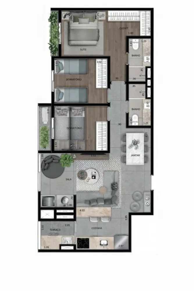 Apartamento, 3 quartos, 80 m² - Foto 9