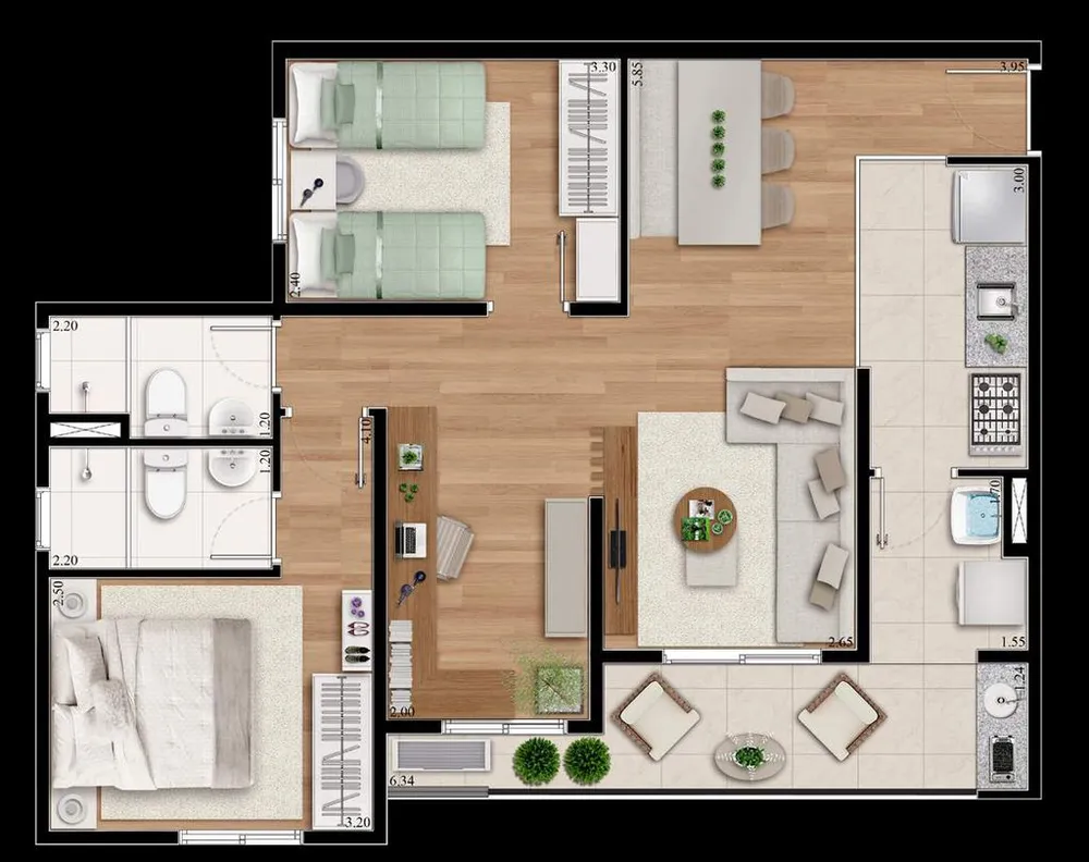 Apartamento, 3 quartos, 97 m² - Foto 11