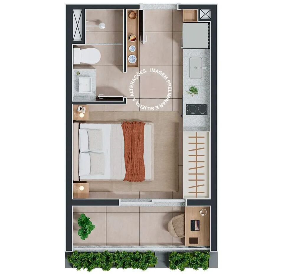 Apartamento, 2 quartos, 44 m² - Foto 3
