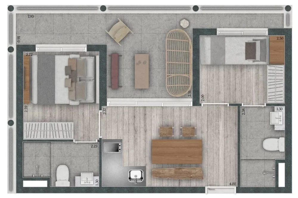 Kitnet-Studio, 16 m² - Foto 3