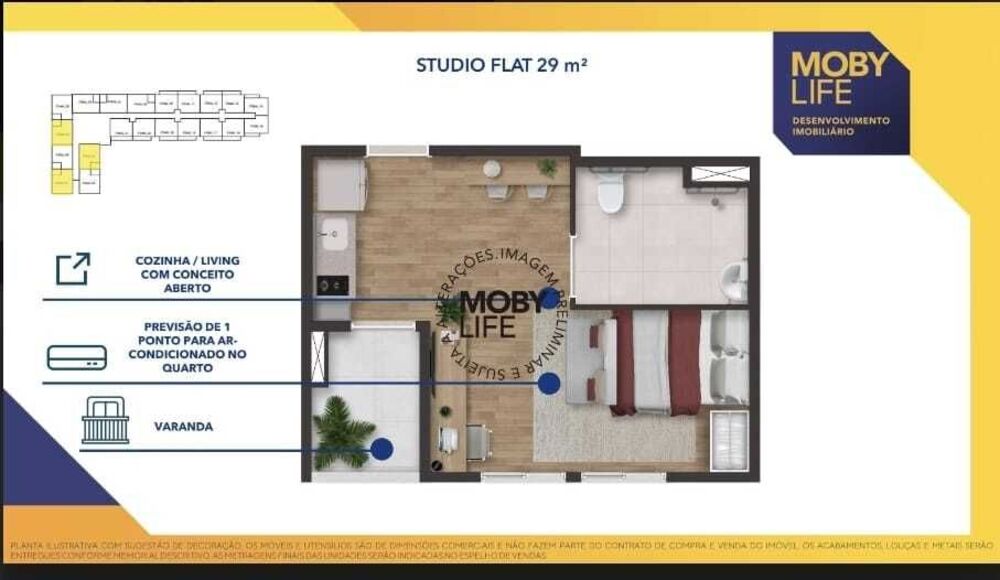 Apartamento, 1 quarto, 32 m² - Foto 1
