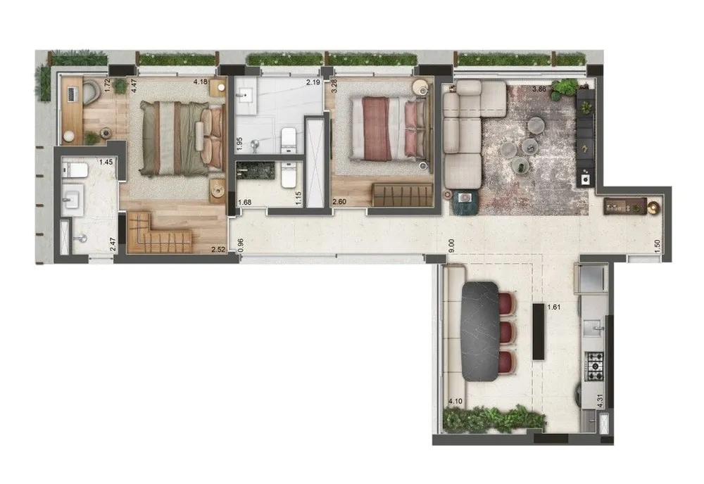 Apartamento, 2 quartos, 101 m² - Foto 6
