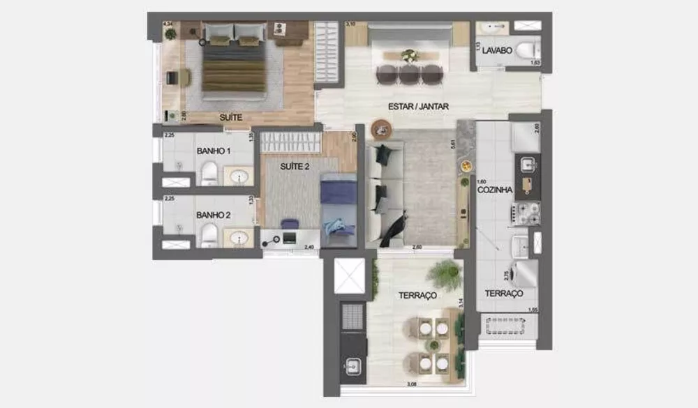 Apartamento, 2 quartos, 63 m² - Foto 11