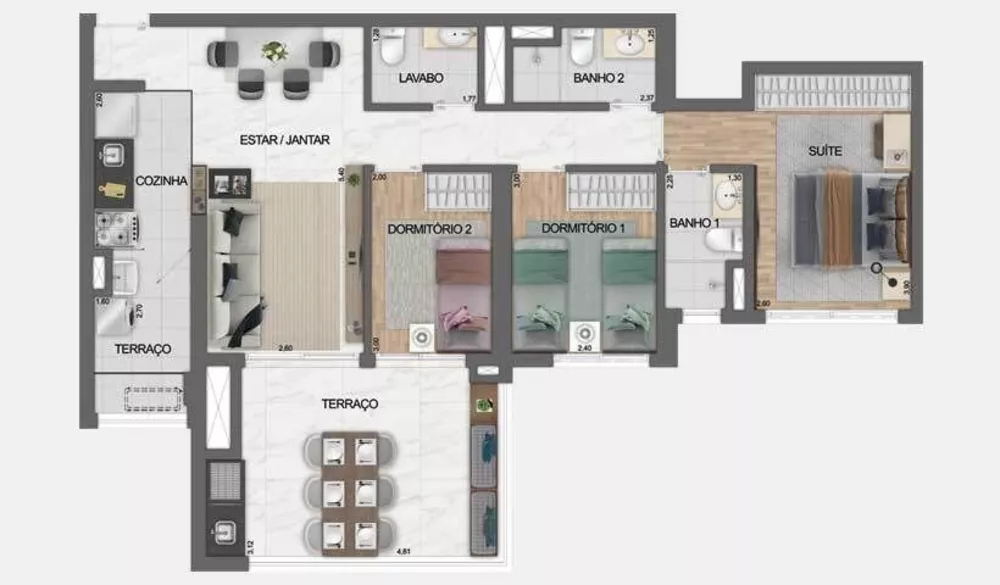 Apartamento, 2 quartos, 63 m² - Foto 12