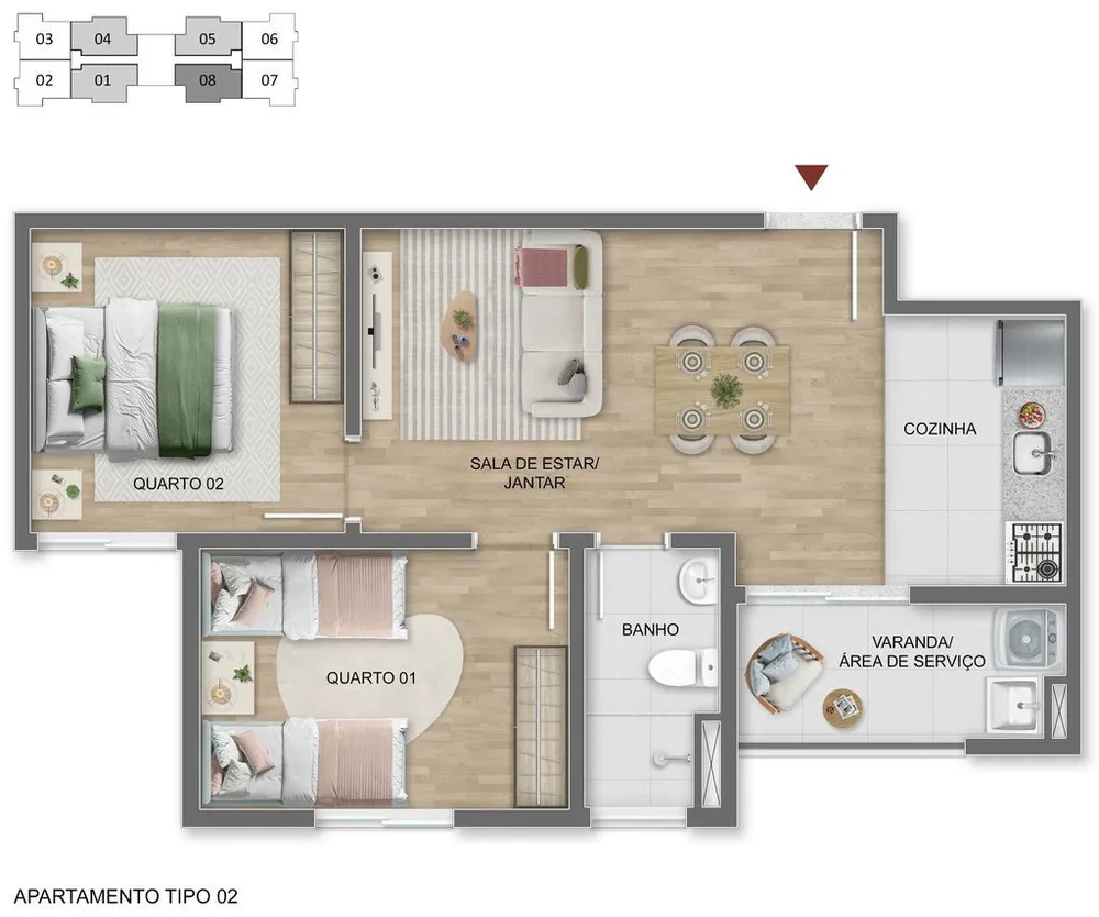 Apartamento, 2 quartos, 48 m² - Foto 4