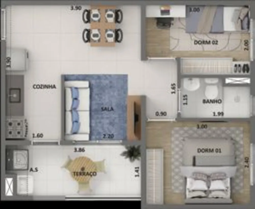 Apartamento, 2 quartos, 42 m² - Foto 7