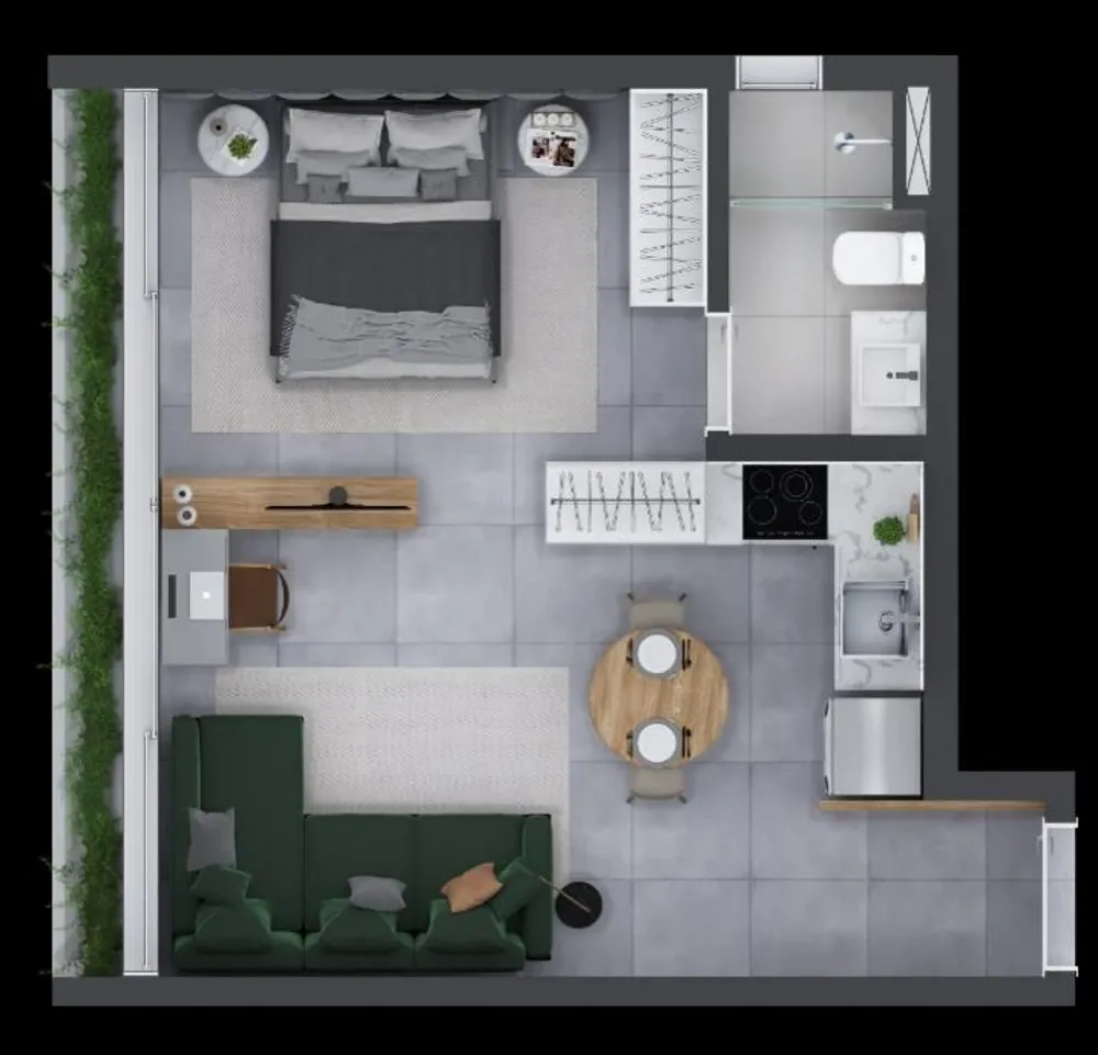 Apartamento, 1 quarto, 42 m² - Foto 2