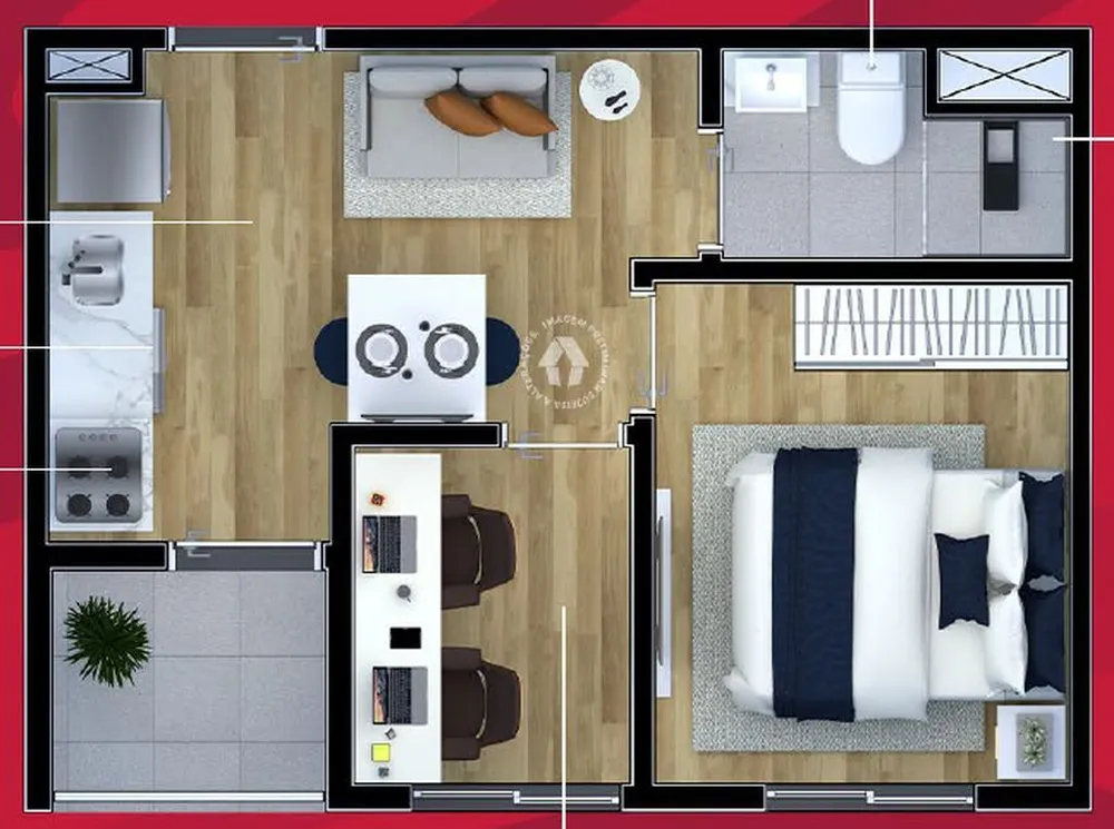 Apartamento, 1 quarto, 26 m² - Foto 3